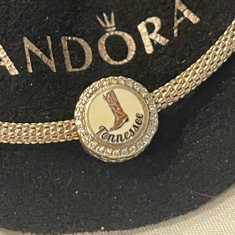 Pandora Nashville Exclusive Sterling Silver and Enamel Charm